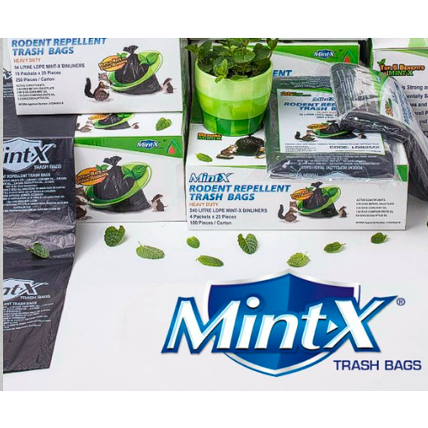 Mint-X Rodent and Cockroach Repellent Garbage Bags - Bars and More